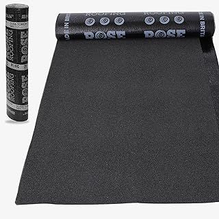 Premium Torch-On Heavy Duty Roofing Felt - Durable Mineral Capsheet - SBS Modified Bitumen Membrane - 26.25 ft (8m) Roll, 3.28 ft (1m) Wide, 8lbs/ft² (3,62kg /m²) Weight, Black