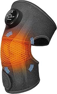 Heated Knee Massager, Knee Brace Joint Pain Relief, Cordless Knee Support Suitable for Knee, Elbow, Shoulder Relax, Arthritis, 5 Heating Levels & 8 Massage Modes, Gifts for Men/Women