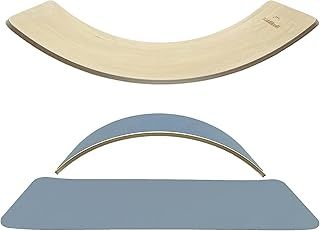 Wooden Balance Board Montessori Wobble Sensory Feeling Toddler Kids Adults Curvy Seesaw Swing Learning Development Health Physical Education Toy Free Extra Felt Toy Wood Play Autism ADHD