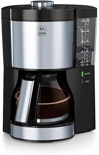 Melitta Filter Coffee Machine, Look V Perfection Model, Art. No. 6766589, Stainless Steel, 1.25 liters, Black