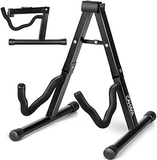 Folding Guitar Stand Universal Portable Metal A-frame Floor Stand for Acoustic Classical Electric Guitars Bass Banjo Ukulele, CY0251