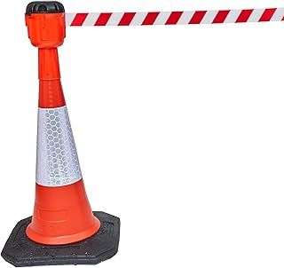 Cone Barrier Tape, Highly Visible Retractable Safety Belt Topper for Traffic Cones with Chevron Belt (Red/White)