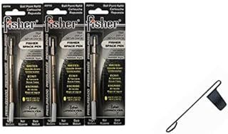 Fisher SPR4 Refills for Bullet Fisher Space Pen, Black, Plus a free Black Clip! by Fisher
