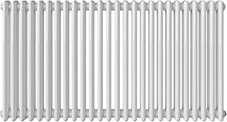 ELEGANT 600 x 1164 mm Cast Iron Style Traditional Column Radiator Horizontal Designer with White Double Column