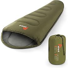 Premium Sleeping Bag, 350GSM, Lightweight and Waterproof, 4 Seasons of Camping, Hiking and Outdoors, Sleeping bag for Adults & Kids