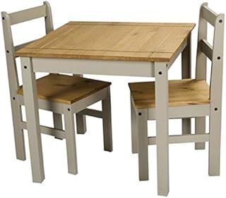 Mercers Furniture Trade Corona Grey Wax Rio Dining Table & 2 Chairs