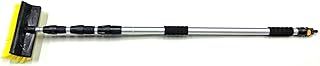 13ft Water Fed Telescopic Window Cleaning Pole With Built In Squeegee Blade, Soap Dispenser, Hose Fed Extendable Extended Window Cleaner Brush Tool Kit