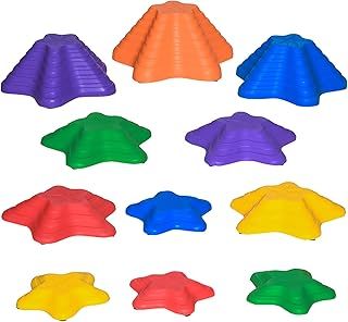 Outsunny 11-Piece Balance Stepping Stones for Kids Starfish Style Non-slip Obstacle Course Stackable Balance Blocks Garden Toys Encourage Toddler Balance Indoor Outdoor - Multicoloured