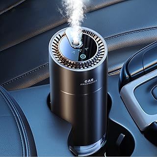 Ceeniu Smart Car Air Freshener, Waterless Ultrasonic, Auto ON/OFF, Plug-Free, Pure Cologne Scent, French Natural Fragrance, 4-Month Supply, F26 Car Aroma Diffuser