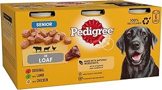 Pedigree - Wet Dog Food - for Senior Dogs - Mixed Selection in Loaf - 6 x 400 g