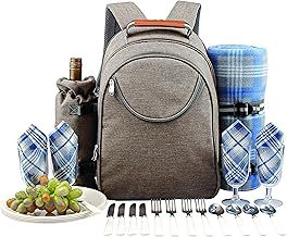 GEEZY Family Picnic Cool Bag Backpack Hamper Wine Cooler Bottle Holder Carrier