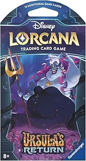 Ravensburger Disney Lorcana Trading Cards Game for Adults and Kids 8 Years Up - Sleeved Booster (1 Individual Pack) - Set 4: Ursula's Return