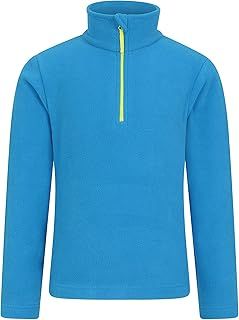 Mountain Warehouse Camber Kids Coral Fleece Top - Lightweight, Quick Drying, Breathable Sweatshirt for Outdoor Activities - Unisex, Suitable for Winter Layering