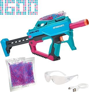 Nerf Pro Gelfire X MrBeast Blaster, 1600 Gelfire Rounds, 300 Round Hopper, Rechargeable Battery, Eyewear