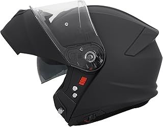 Safari Matt Black M (57-58cm) Double Visor Full Face Motorcycle Motorbike Helmet ECE 2206 Approved