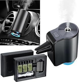 Smart Car Air Freshener Air Freshener Diffuser,Rechargeable Car Aroma Diffuser with 3 Levels of Adjustable Intelligent Car Diffuser with 3 Bottles Essential Oil(Chanel)