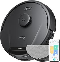 eufy L60 Hybrid Robot Vacuum Cleaner with Mop, Ultra Strong 5,000 Pa Suction to Remove Hair, Dust, iPath Laser Navigation, For Deep Floor Cleaning, Ideal for Hard Floors