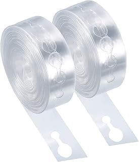 KkaFFe Balloon Arch Kit, Double & Single Hole Balloon Tape, Transparent, Large & Small Sizes, 5m/16ft Length, 100 Double-Sided Adhesive Glue Points, For Party Decoration