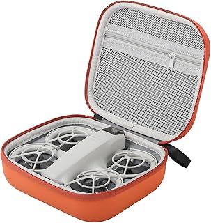 for DJI NEO Handheld Flight Camera Protective Case, Carrying Case Storage Bag for DJI NEO, Porable Travel Mini Hard Bag for DJI NEO Drone Aceessories (Orange)