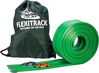 Car Track, 5m, Made in UK, Flexible Toy Car Race Track, Diecast Cars & Monster Trucks, Flexible for Loops, Jumps, Ramps -Toy For Family, Children, Boys, Girls, Storage bag Included.