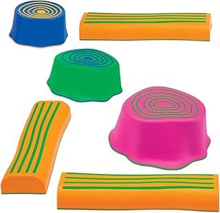 Step-a-Trail | 6 Piece Backyard Obstacle Course for Kids | Indoor and Outdoor | Build Coordination and Confidence | Physical and Sensory Play