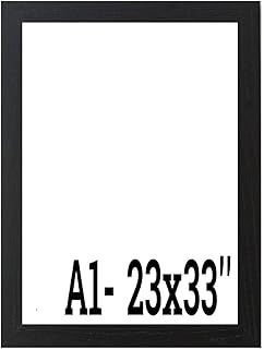 Black Poster Frame 23x33 Inch Gallery Picture Photo A1 Frame, Horizontal and Vertical Wall Display Solid MDF Wood with Aclyric Glass for 23x33 Inch Living Room Bedroom Décor