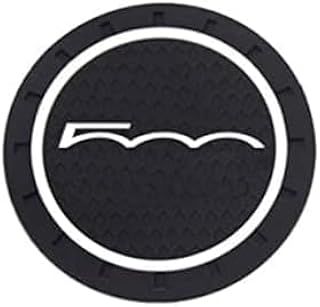 Car Cup Holder Insert Anti-Dust Non-Slip Rubber Coaster Mats Compatible for Fi A 500 Cars 2 pcs with logo