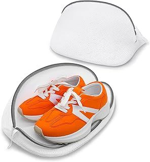 Mesh Laundry bag for Shoes, Set of 2 Washing Machine Bags for Delicates, Trainers, Socks, Bras and Travel reusable Laundry Wash Bag with Zips