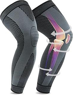 beister 1 Pair Full Leg Compression Sleeves for Women & Men, Extra Long Leg & Calf Braces Knee Sleeve for Basketball, Football, Running, Working Out, Arthritis