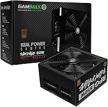 GameMax 850W Rampage Power Supply (No Power Cable inc.), Full-Modular, APFC, Japanese Tk Main Capacitor, 80 Plus Bronze, 88% Efficiency, 14cm Cooling Fan, Real Power Gaming | Black