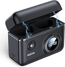 llano LP-E6NH LP-E6P Camera Battery 18W Fast Dual USB C Charger, Compatible with Canon EOS R5, R5 Mark II,R6 Mark II, 5D 6D 7D Mark II III IV, 5Ds, 60D, Smart Digital Display, Magnetic Snap Cover