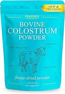 Colostrum Powder, 100% Freeze-Dried Bovine Colostrum with High Levels of Immunoglobulin G (IgG), Unflavoured, GMO-Free, Hormone-Free, 30 Days Supply.