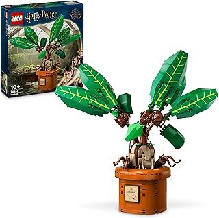 LEGO Harry Potter Mandrake Plant Toy Figure and Pot, Magical Set, Wizarding World Gift Idea for Girls, Boys and Fans, Imaginative Kids, Bedroom Decoration or Desk Accessory 76433