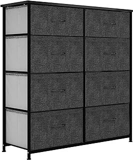 YITAHOME Chest of Drawers, 8-Drawer Storage Organizer Unit for Bedroom Living Room Closet, Sturdy Steel Frame, Easy Pull Fabric Bins & Wooden Top, Fabric Dresser