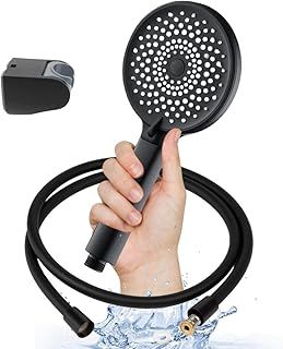 Black Shower Head and 1.5M Anti-Twist Hose - Universal Fit, 3 Spray Modes, Adjustable Shower Holder, Durable PVC, Flexible and Kink-Resistant, Leak-Proof Design