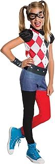 Rubie's Official DC Super Hero Girl's Harley Quinn Costume, Kids Super Villain Fancy Dress