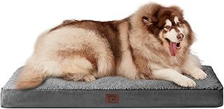 EHEYCIGA Orthopedic XXL Dog Bed Mattress with Removable Washable Cover for Crate, Grey, 120x74x9cm