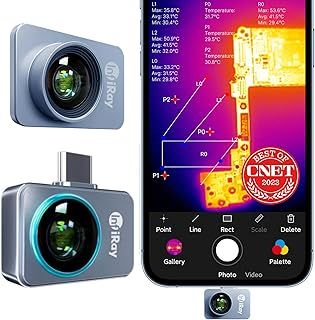 InfiRay P2 Pro Thermal Imaging Camera for Android, Thermal Imager with 8mm Macro Lens, 9g Fully Metal Body, Measuring Range -20°C~550°C, 25Hz 256X192 Resolution, Support Android 9.0 and Above