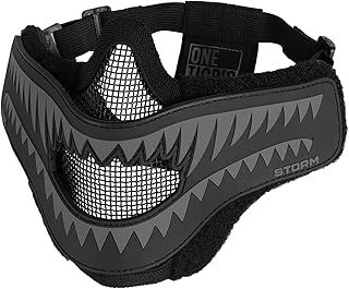 OneTigris X Storm Airsoft Mask Foldable Mesh Mask with Removable Shark Jaw Morale Patch