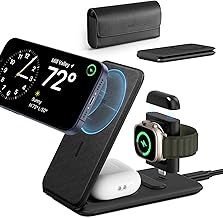 ESR 3-in-1 Travel Charging Station, MagSafe Charger, Made for Apple Watch Certified, Foldable Magnetic Wireless Charger for iPhone 16/15/14/13/12 Series, AirPods 4/3/AirPods Pro, Black