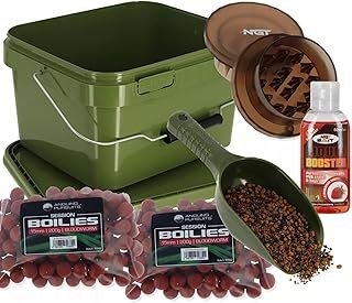 Bait Storage Bucket Set 5L Spoon Boilies Grinder & Liquid Carp Fishing