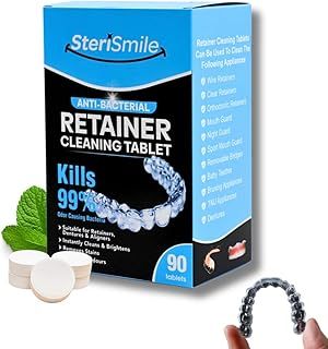 SteriSmile Dental Cleaning Tablets - 3-Month Supply for Invisalign, Retainers, Dentures & All Dental Appliances - Fast-Acting & Ultra-Powerful Cleaner