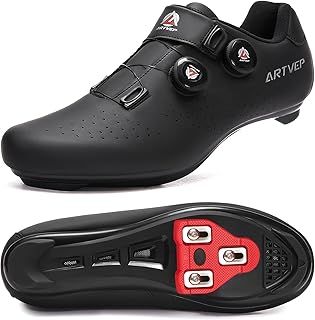 Mens Cycling Shoes Women Road Bikes MTB Shoes Compatible with Look SPD SPD-SL Delta Cleats Compatible with Peloton Shoes Indoor/Outdoor