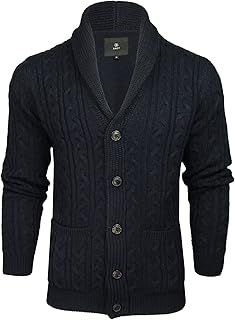 Mens Cable Shawl Neck Cardigan