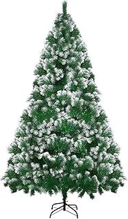 LOKIPA Artificial Christmas Tree,6ft Snow Flocked Christmas Tree with 900 Snow Effect Tips and Christmas Tree Metal Stand