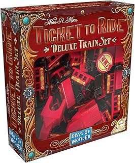 Days of Wonders - ASMODEE - Ticket to Ride Deluxe Train Set Red - Board Games - Board Games - Board Game Accessories