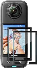 AMAZEAR Screen Protector for Insta360 X5 Accessories (2 Pack), Tempered Glass LCD Display Film Screen Protective Cover for Insta360 X4/Insta 360 X5, Ultra HD, 9H Hardness, Scratch Resistant
