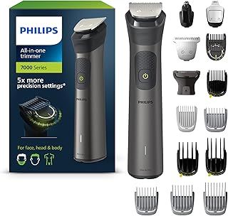 Philips Series 7000 All-in-one Trimmer, 15-in-1 Multigroom for face, Head and Body, One Tool - Ultimate Precision, 26 Length Settings (0.5-20 mm) (Model MG7950/15)