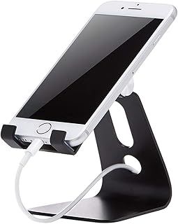 Amazon Basics Adjustable Cell Phone Stand, Single, Black