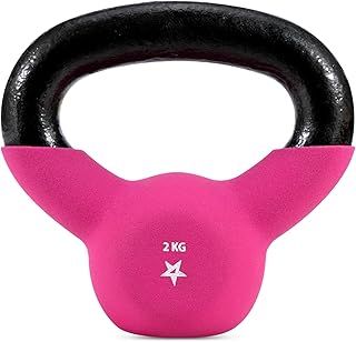Yes4All 2-20kg Neoprene Coated Cast Iron Kettlebell, Kettle Bell Weight Sets for Home Gym Fitness & Weight Training - Multicolor Kettlebells